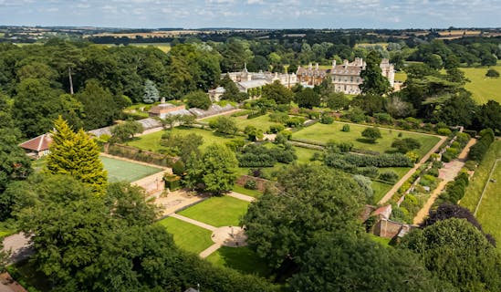 Stapleford Park Aerial Rear Gardens